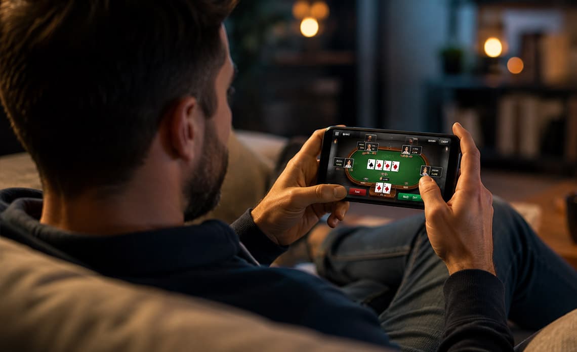 Crypto Poker Clubs With Fast Withdrawals man play online poker.