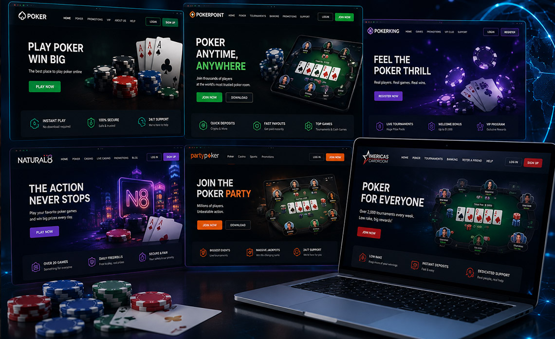 Player using a smartphone to access crypto poker sites from home